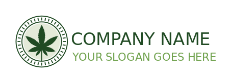 medical logo maker cannabis leaves in circle
