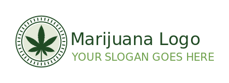 medical logo maker cannabis leaves in circle