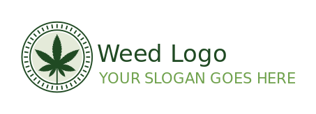 medical logo maker cannabis leaves in circle
