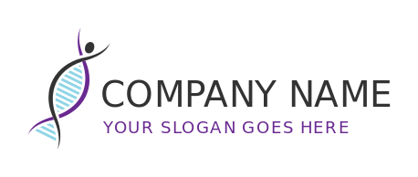 make a research logo DNA forming abstract person