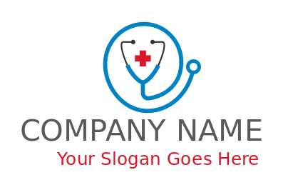 medical logo icon doctor stethoscope with cross