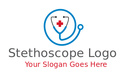 medical logo icon doctor stethoscope with cross