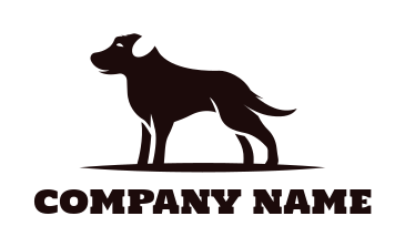 create a pet logo dog silhouette