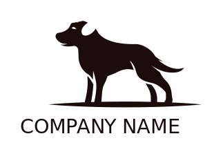 create a pet logo dog silhouette