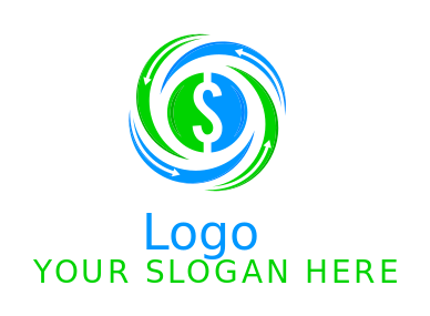 dollar sign inside arrows 