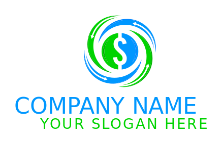 dollar sign inside arrows 