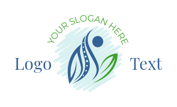physical therapist logo dots in abstract person