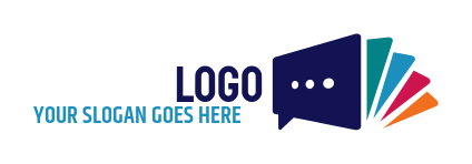 communication logo dots colorful speech bubbles