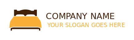 furniture store logo abstract double bed