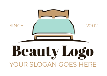 hotel logo image double bed with pillows