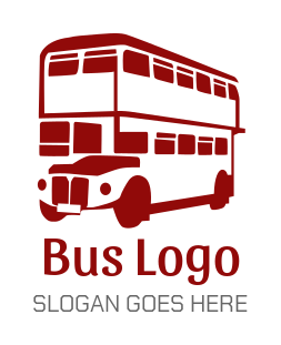 double decker bus silhouette logo creator