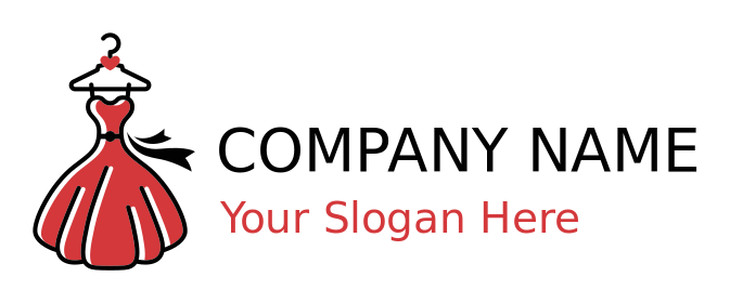 make an apparel logo dress on hanger - logodesign.net