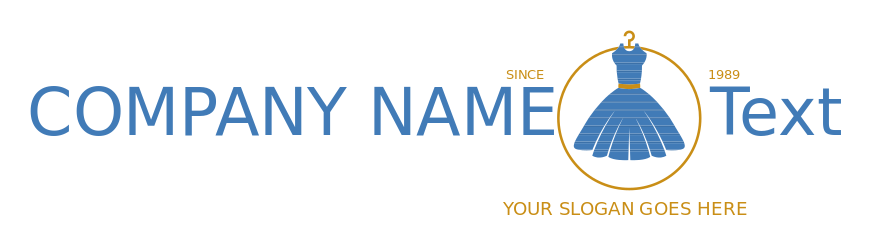 fashion logo maker dress on hanger