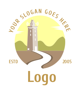 civil engineer logo driveway to tower and mountains