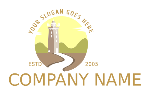 civil engineer logo driveway to tower and mountains