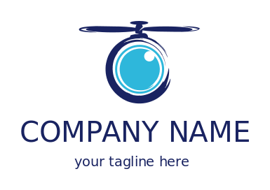 photography logo camera lens of drone propellers