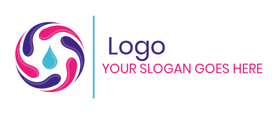 dermatologist logo drop in hair follicle circle 