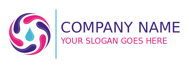 dermatologist logo drop in hair follicle circle 