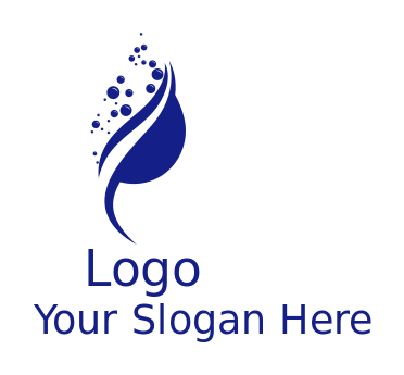 spa logo droplets with swooshes and bubbles
