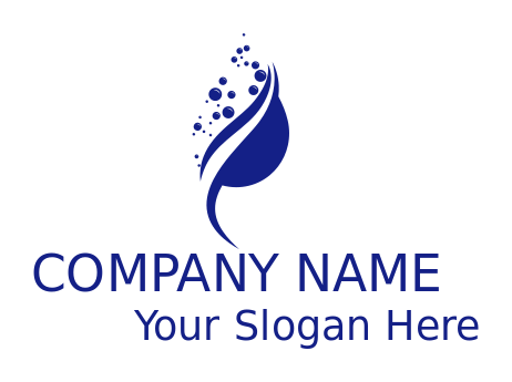 spa logo droplets with swooshes and bubbles