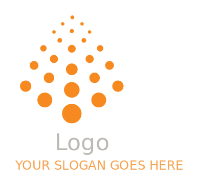 music logo duo tone dots forming arrow