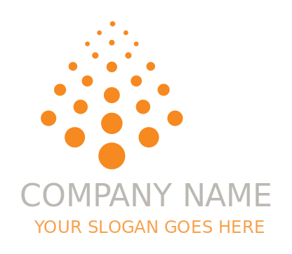 music logo duo tone dots forming arrow