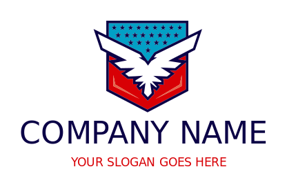 insurance logo image eagle combine with shield and stars 