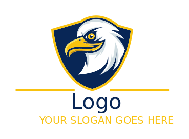 animal logo online eagle in shied with beak