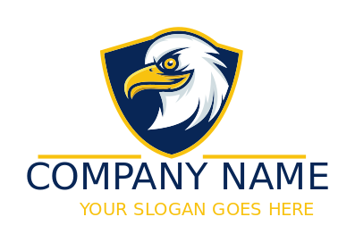 animal logo online eagle in shied with beak