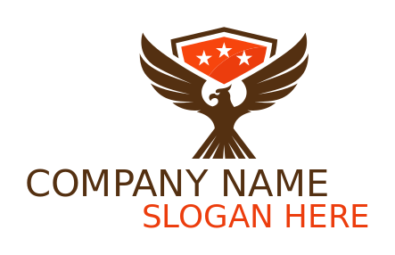 security logo maker eagle in shield