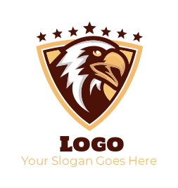 make a pet logo icon eagle with shield and stars