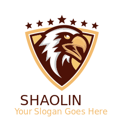 make a pet logo icon eagle with shield and stars