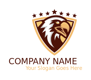 make a pet logo icon eagle with shield and stars
