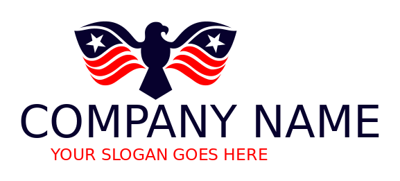 security logo eagle with flag wings and stars