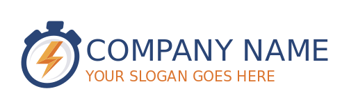 Make an energy logo electric bolt in time watch