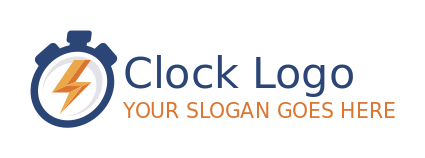 Make an energy logo electric bolt in time watch