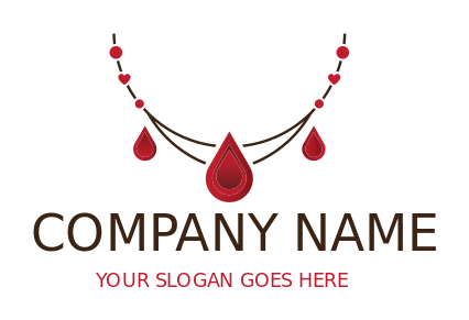 jewelry logo elegant necklace with a gem pendant