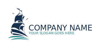 sailing logo online elegant sails on boat