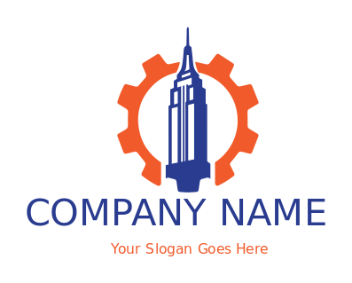 Empire State Building in orange gear