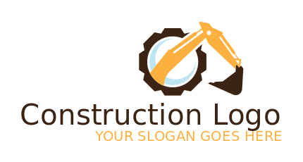 make a construction logo excavator gear - logodesign.net