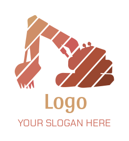 construction logo color scheme style excavator