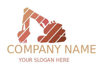 construction logo color scheme style excavator