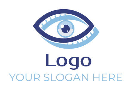 optometry logo maker eye with eyelashes