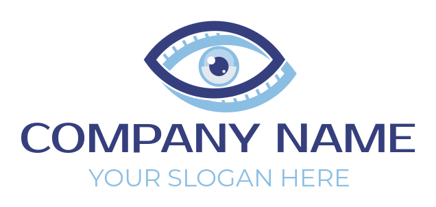 optometry logo maker eye with eyelashes