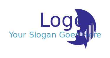 communication logo face circular speech bubble