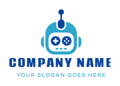 games logo of face of robot character in game