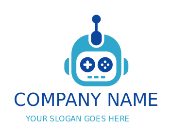 games logo of face of robot character in game