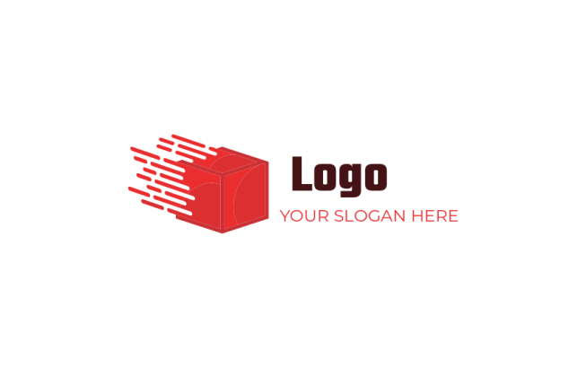 make a logistics logo fast moving box - logodesign.net