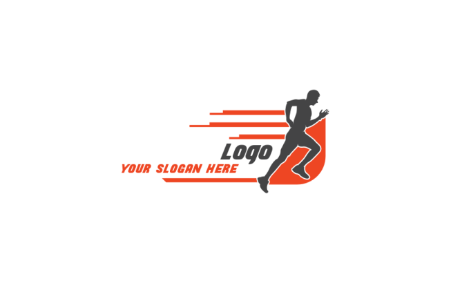 generate a fitness logo of fast running person | Logo Template by ...