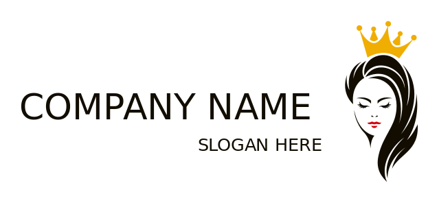 beauty logo maker woman face with crown